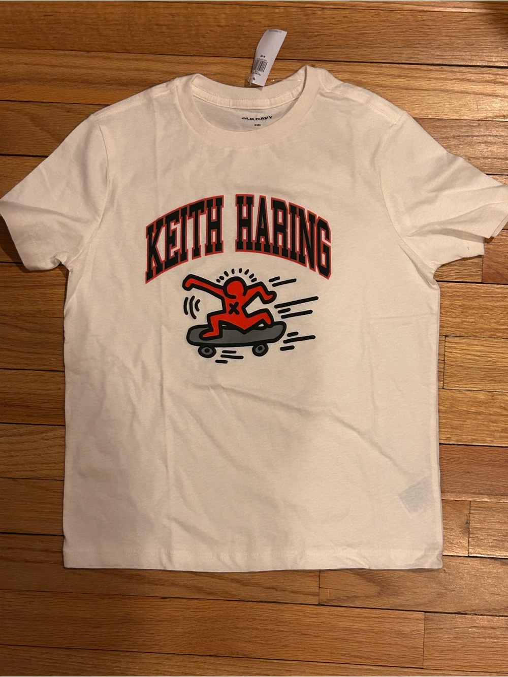 Keith Haring Old Navy NWT Kids Sz 8 Skateboard 100% Cotton Tshirt PopArt Graphic